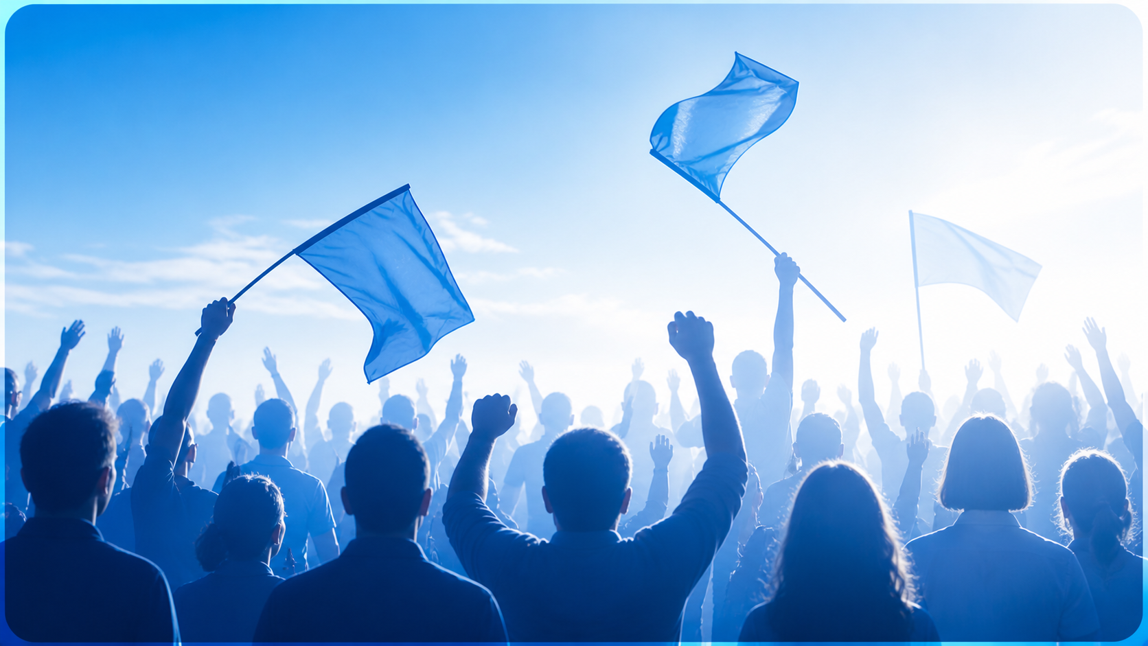 Political campaign rally